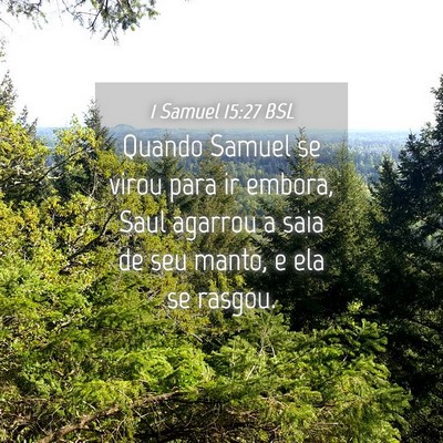 Picture 04 - 1 Samuel 15:27 BSL - Quando Samuel se virou para ir embora, Saul - Bible Verse Picture