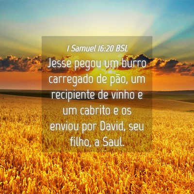 Picture 04 - 1 Samuel 16:20 BSL - Jesse pegou um burro carregado de pão, um - Bible Verse Picture