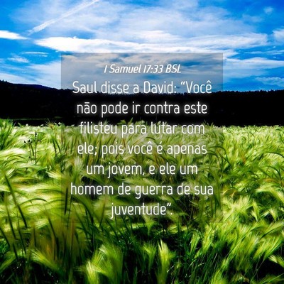 Picture 04 - 1 Samuel 17:33 BSL - Saul disse a David: “Você não pode ir contra - Bible Verse Picture