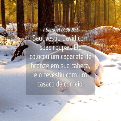 Picture 04 - 1 Samuel 17:38 BSL - Saul vestiu David com suas roupas. Ele colocou um - Bible Verse Picture