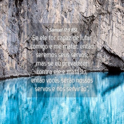 Picture 04 - 1 Samuel 17:9 BSL - Se ele for capaz de lutar comigo e me matar, - Bible Verse Picture
