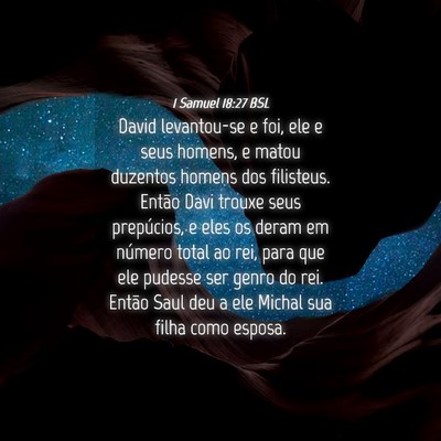 Picture 04 - 1 Samuel 18:27 BSL - David levantou-se e foi, ele e seus homens, e - Bible Verse Picture