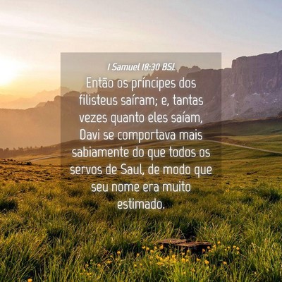Picture 04 - 1 Samuel 18:30 BSL - Então os príncipes dos filisteus saíram; e, - Bible Verse Picture