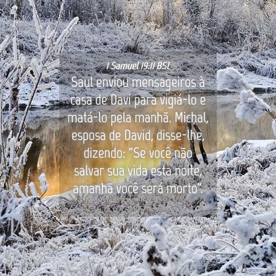 Picture 04 - 1 Samuel 19:11 BSL - Saul enviou mensageiros à casa de Davi para - Bible Verse Picture