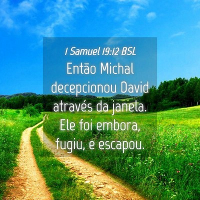 Picture 04 - 1 Samuel 19:12 BSL - Então Michal decepcionou David através da - Bible Verse Picture