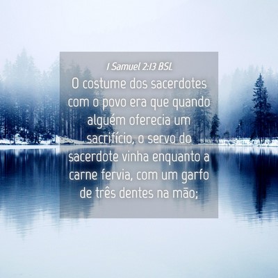 Picture 04 - 1 Samuel 2:13 BSL - O costume dos sacerdotes com o povo era que - Bible Verse Picture