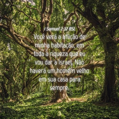 Picture 04 - 1 Samuel 2:32 BSL - Você verá a aflição de minha habitação, em - Bible Verse Picture