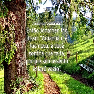 Picture 04 - 1 Samuel 20:18 BSL - Então Jonathan lhe disse: “Amanhã é a lua - Bible Verse Picture