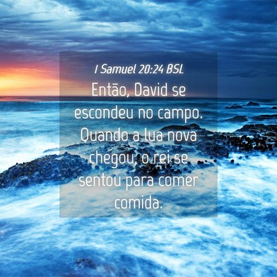 Picture 04 - 1 Samuel 20:24 BSL - Então, David se escondeu no campo. Quando a lua - Bible Verse Picture