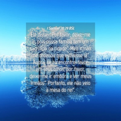 Picture 04 - 1 Samuel 20:29 BSL - Ele disse: “Por favor, deixe-me ir, pois nossa - Bible Verse Picture