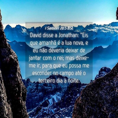Picture 04 - 1 Samuel 20:5 BSL - David disse a Jonathan: “Eis que amanhã é a - Bible Verse Picture