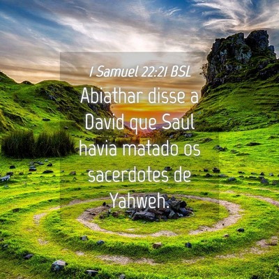 Picture 04 - 1 Samuel 22:21 BSL - Abiathar disse a David que Saul havia matado os - Bible Verse Picture