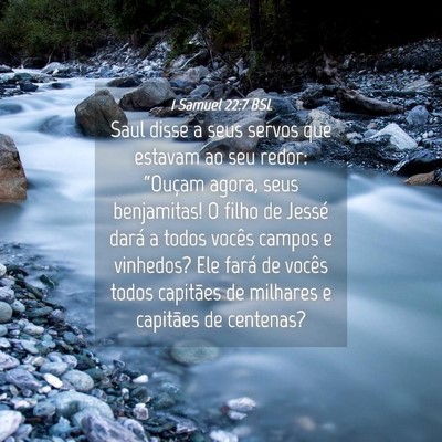 Picture 04 - 1 Samuel 22:7 BSL - Saul disse a seus servos que estavam ao seu - Bible Verse Picture