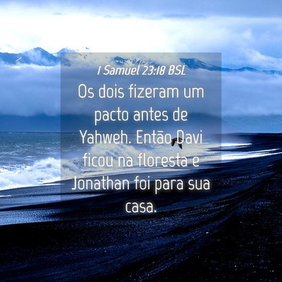 Picture 04 - 1 Samuel 23:18 BSL - Os dois fizeram um pacto antes de Yahweh. Então - Bible Verse Picture