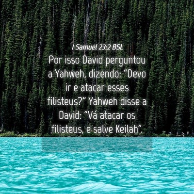 Picture 04 - 1 Samuel 23:2 BSL - Por isso David perguntou a Yahweh, dizendo: - Bible Verse Picture