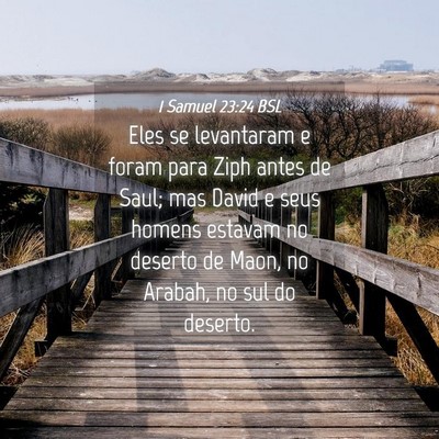 Picture 04 - 1 Samuel 23:24 BSL - Eles se levantaram e foram para Ziph antes de - Bible Verse Picture