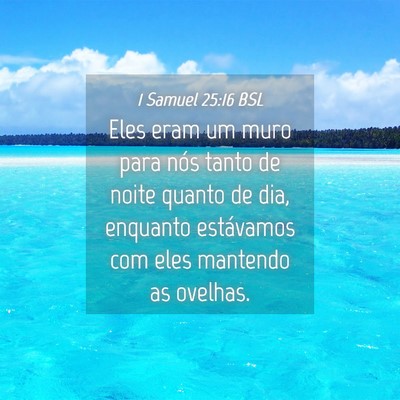 Picture 04 - 1 Samuel 25:16 BSL - Eles eram um muro para nós tanto de noite quanto - Bible Verse Picture