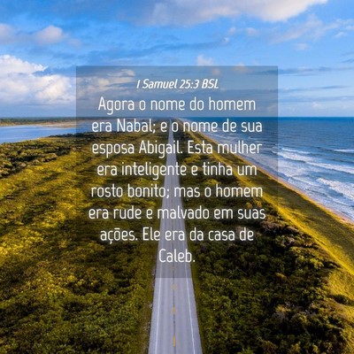 Picture 04 - 1 Samuel 25:3 BSL - Agora o nome do homem era Nabal; e o nome de sua - Bible Verse Picture