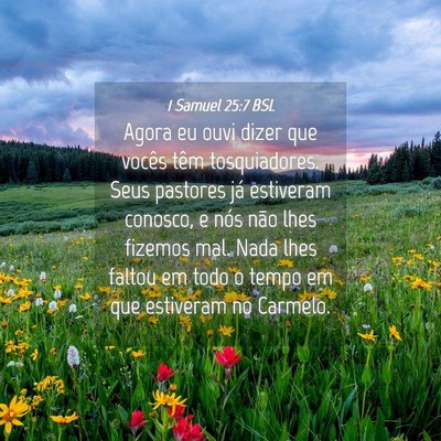 Picture 04 - 1 Samuel 25:7 BSL - Agora eu ouvi dizer que vocês têm tosquiadores. - Bible Verse Picture