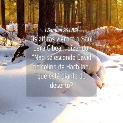 Picture 04 - 1 Samuel 26:1 BSL - Os zifitas vieram a Saul para Gibeah, dizendo: - Bible Verse Picture
