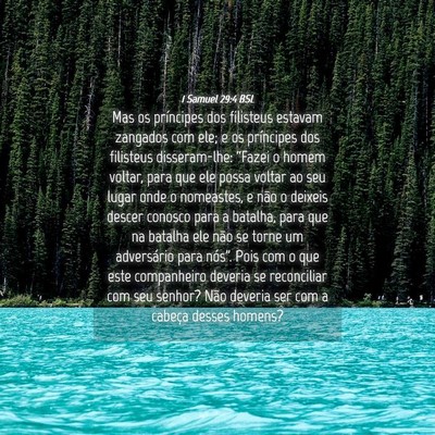 Picture 04 - 1 Samuel 29:4 BSL - Mas os príncipes dos filisteus estavam zangados - Bible Verse Picture