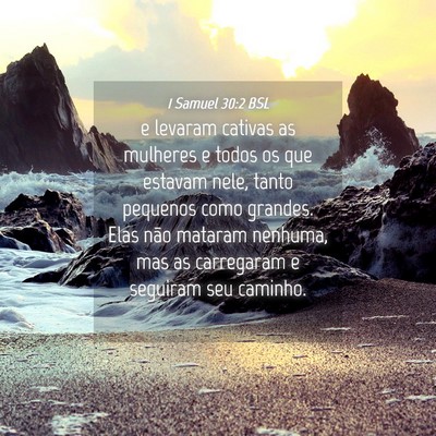 Picture 04 - 1 Samuel 30:2 BSL - e levaram cativas as mulheres e todos os que - Bible Verse Picture