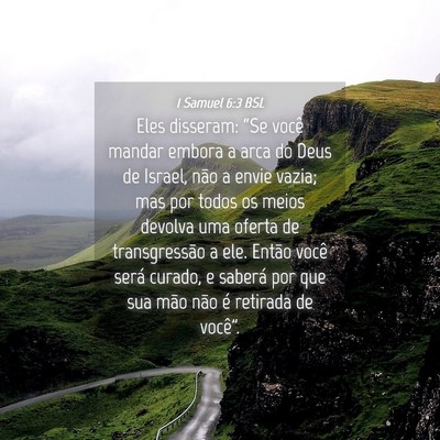 Picture 04 - 1 Samuel 6:3 BSL - Eles disseram: “Se você mandar embora a arca - Bible Verse Picture
