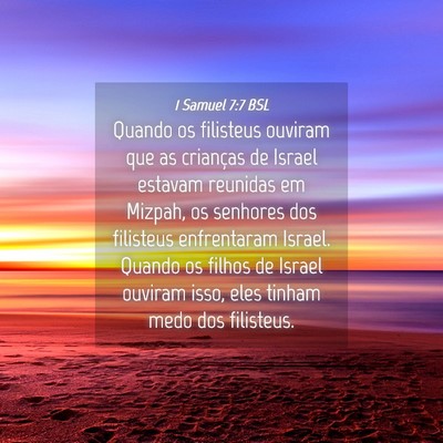 Picture 04 - 1 Samuel 7:7 BSL - Quando os filisteus ouviram que as crianças de - Bible Verse Picture
