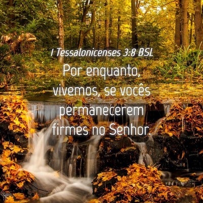 Picture 04 - 1 Tessalonicenses 3:8 BSL - Por enquanto, vivemos, se vocês permanecerem - Bible Verse Picture