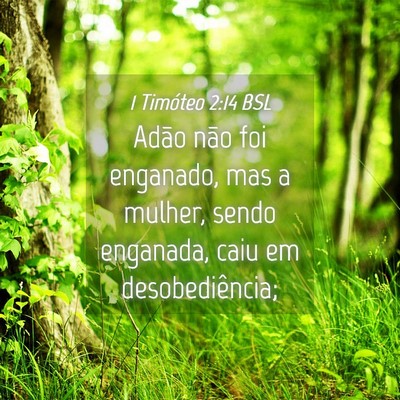 Picture 04 - 1 Timóteo 2:14 BSL - Adão não foi enganado, mas a mulher, sendo - Bible Verse Picture