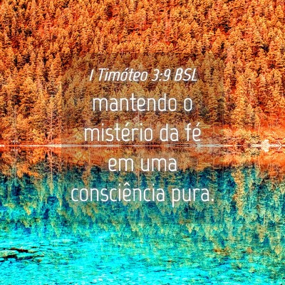 Picture 04 - 1 Timóteo 3:9 BSL - mantendo o mistério da fé em uma consciência - Bible Verse Picture