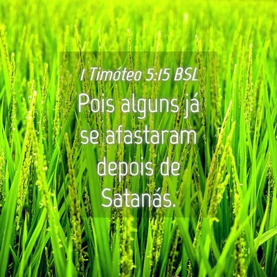 Picture 04 - 1 Timóteo 5:15 BSL - Pois alguns já se afastaram depois de - Bible Verse Picture