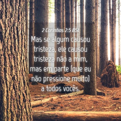 Picture 04 - 2 Coríntios 2:5 BSL - Mas se algum causou tristeza, ele causou tristeza - Bible Verse Picture