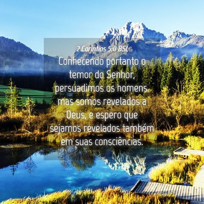 Picture 04 - 2 Coríntios 5:11 BSL - Conhecendo portanto o temor do Senhor, - Bible Verse Picture