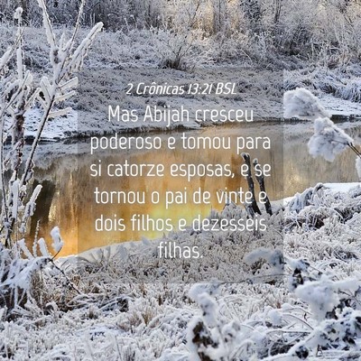 Picture 04 - 2 Crônicas 13:21 BSL - Mas Abijah cresceu poderoso e tomou para si - Bible Verse Picture