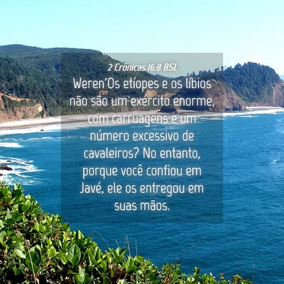 Picture 04 - 2 Crônicas 16:8 BSL - Weren'Os etíopes e os líbios não são um - Bible Verse Picture