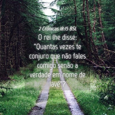 Picture 04 - 2 Crônicas 18:15 BSL - O rei lhe disse: “Quantas vezes te conjuro que - Bible Verse Picture