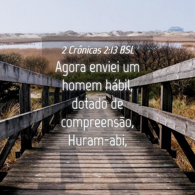 Picture 04 - 2 Crônicas 2:13 BSL - Agora enviei um homem hábil, dotado de - Bible Verse Picture