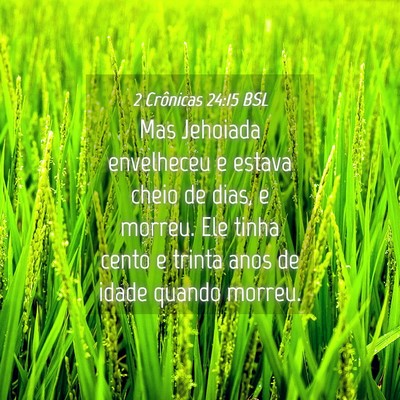 Picture 04 - 2 Crônicas 24:15 BSL - Mas Jehoiada envelheceu e estava cheio de dias, e - Bible Verse Picture