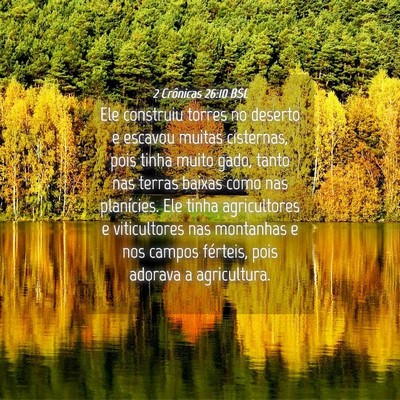 Picture 04 - 2 Crônicas 26:10 BSL - Ele construiu torres no deserto e escavou muitas - Bible Verse Picture