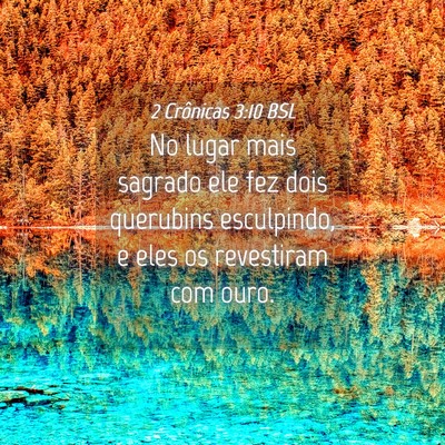 Picture 04 - 2 Crônicas 3:10 BSL - No lugar mais sagrado ele fez dois querubins - Bible Verse Picture