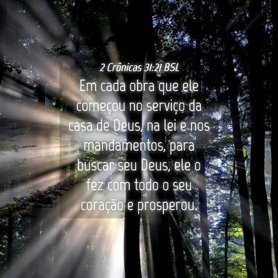 Picture 04 - 2 Crônicas 31:21 BSL - Em cada obra que ele começou no serviço da casa - Bible Verse Picture