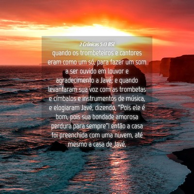 Picture 04 - 2 Crônicas 5:13 BSL - quando os trombeteiros e cantores eram como um - Bible Verse Picture