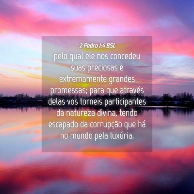 Picture 04 - 2 Pedro 1:4 BSL - pelo qual ele nos concedeu suas preciosas e - Bible Verse Picture