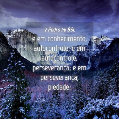 Picture 04 - 2 Pedro 1:6 BSL - e em conhecimento, autocontrole; e em - Bible Verse Picture