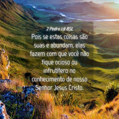 Picture 04 - 2 Pedro 1:8 BSL - Pois se estas coisas são suas e abundam, elas - Bible Verse Picture