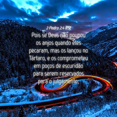 Picture 04 - 2 Pedro 2:4 BSL - Pois se Deus não poupou os anjos quando eles - Bible Verse Picture