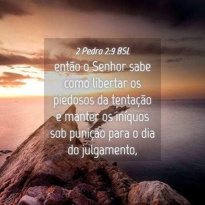 Picture 04 - 2 Pedro 2:9 BSL - então o Senhor sabe como libertar os piedosos da - Bible Verse Picture