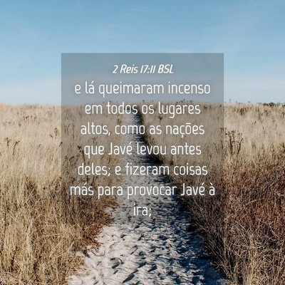 Picture 04 - 2 Reis 17:11 BSL - e lá queimaram incenso em todos os lugares - Bible Verse Picture