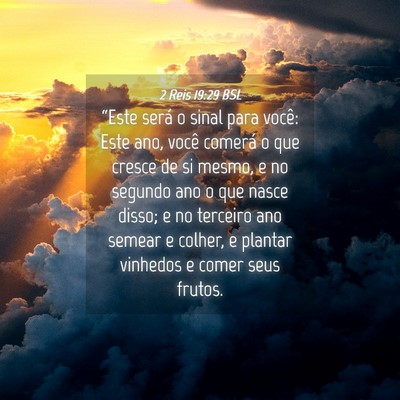 Picture 04 - 2 Reis 19:29 BSL - “Este será o sinal para você: Este ano, você - Bible Verse Picture